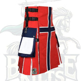 Men's Norwegian Flag Hybrid Utility Kilt